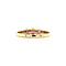 vintage Gold row ring with natural ruby and diamond 14 krt