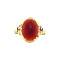 vintage Gold ring with carnelian 14 krt