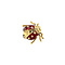 vintage Gold brooch ladybird with enamel 18 krt