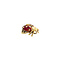 vintage Gold brooch ladybird with enamel 18 krt
