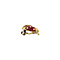 vintage Gold brooch ladybird with enamel 18 krt