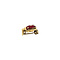 vintage Gold brooch ladybird with enamel 18 krt