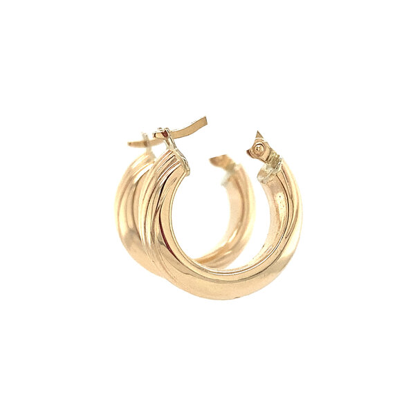 vintage Gouden oorringen fantasie 14 krt