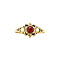 vintage Gouden ring met granaat 14 krt