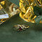 vintage Gouden ring met granaat 14 krt