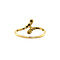 vintage Gouden ring met roosdiamant en parel 18 krt
