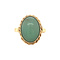 vintage Gouden ring met jade 14 krt