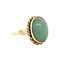 vintage Gouden ring met jade 14 krt