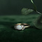 vintage Ring met opaal en diamant 9 krt