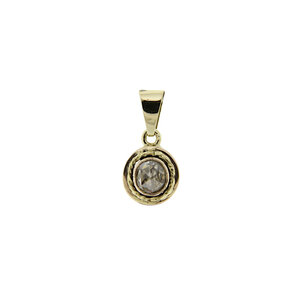 Pendant with rose diamond 8 krt