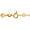 vintage Gouden armband met amethist en citrien 19.5 cm 18 krt