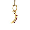 vintage Gold pendant with ruby and diamonds 14 krt