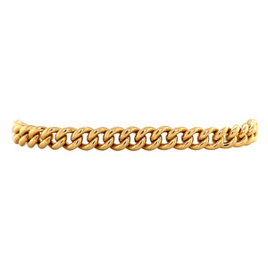 Gold bracelet gourmet 19 cm 14 krt