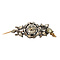 vintage Gold brooch with rose diamond 14 krt/925