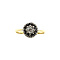 vintage Gold entourage ring with rose diamond 14 krt/925