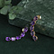 vintage Gold stud earrings with amethyst 14 kt