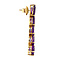 vintage Gold stud earrings with amethyst 14 kt