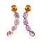 vintage Gold stud earrings with amethyst 14 kt