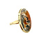 vintage Gold ring with moss agate 14 krt