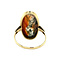 vintage Gold ring with moss agate 14 krt