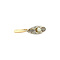 vintage Gold ring with pearl and diamond 14 krt
