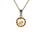 vintage Bicolour gold pendant with diamonds 18 krt