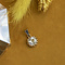 vintage Bicolour gold pendant with diamonds 18 krt