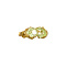 vintage Gold ear studs with yellow spinel 14 krt