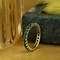 vintage Gouden alliance ring met natuurlijke smaragd 18 krt