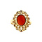 vintage Gold ring with carnelian 14 krt