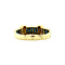 vintage Gouden ring met saffier en diamant 14 krt