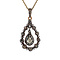 vintage Zilveren hanger met roosdiamant 14 krt/925