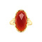 vintage Gouden ring met carneool 14 krt