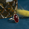 vintage Gold ring with carnelian 14 krt