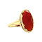 vintage Gouden ring met carneool 14 krt