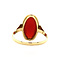 vintage Gold ring with carnelian 14 krt