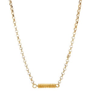 Gold necklace jasseron 39 cm 14 krt