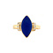 vintage Gouden ring met lapis lazuli en diamant 14 krt