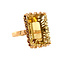 vintage Gold ring with citrine 18 krt