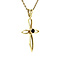 vintage Gold pendant with garnet 14 krt