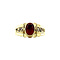 vintage Gold ring with garnet 14 krt