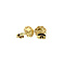 vintage Gold ear studs with garnet 14 krt