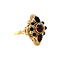 vintage Gouden entourage ring met granaat 14 krt