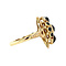 vintage Gouden entourage ring met granaat 14 krt