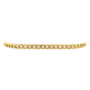 Gold bracelet gourmet 19 cm 14 krt