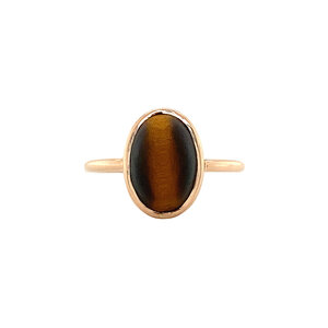 Ring with tiger eye 9 krt