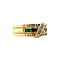 vintage Gold ring with emerald and diamond 18 krt