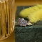 vintage Ring with diamond and purple glass 9 krt