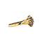 vintage Ring with diamond and purple glass 9 krt