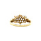 vintage Ring with diamond and purple glass 9 krt